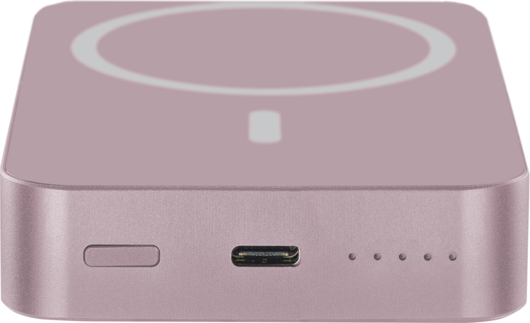 EMOS POWERBANKA WI1046, bezdrátové nabíjení 20W, 10.000mAh, LOSOSOVÁ, 1xUSB-C