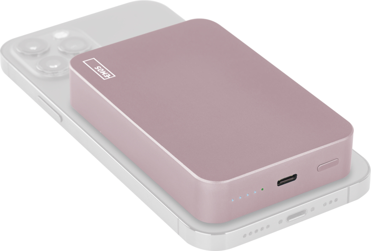 EMOS POWERBANKA WI1046, bezdrátové nabíjení 20W, 10.000mAh, LOSOSOVÁ, 1xUSB-C