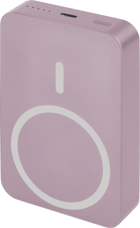 EMOS POWERBANKA WI1046, bezdrátové nabíjení 20W, 10.000mAh, LOSOSOVÁ, 1xUSB-C