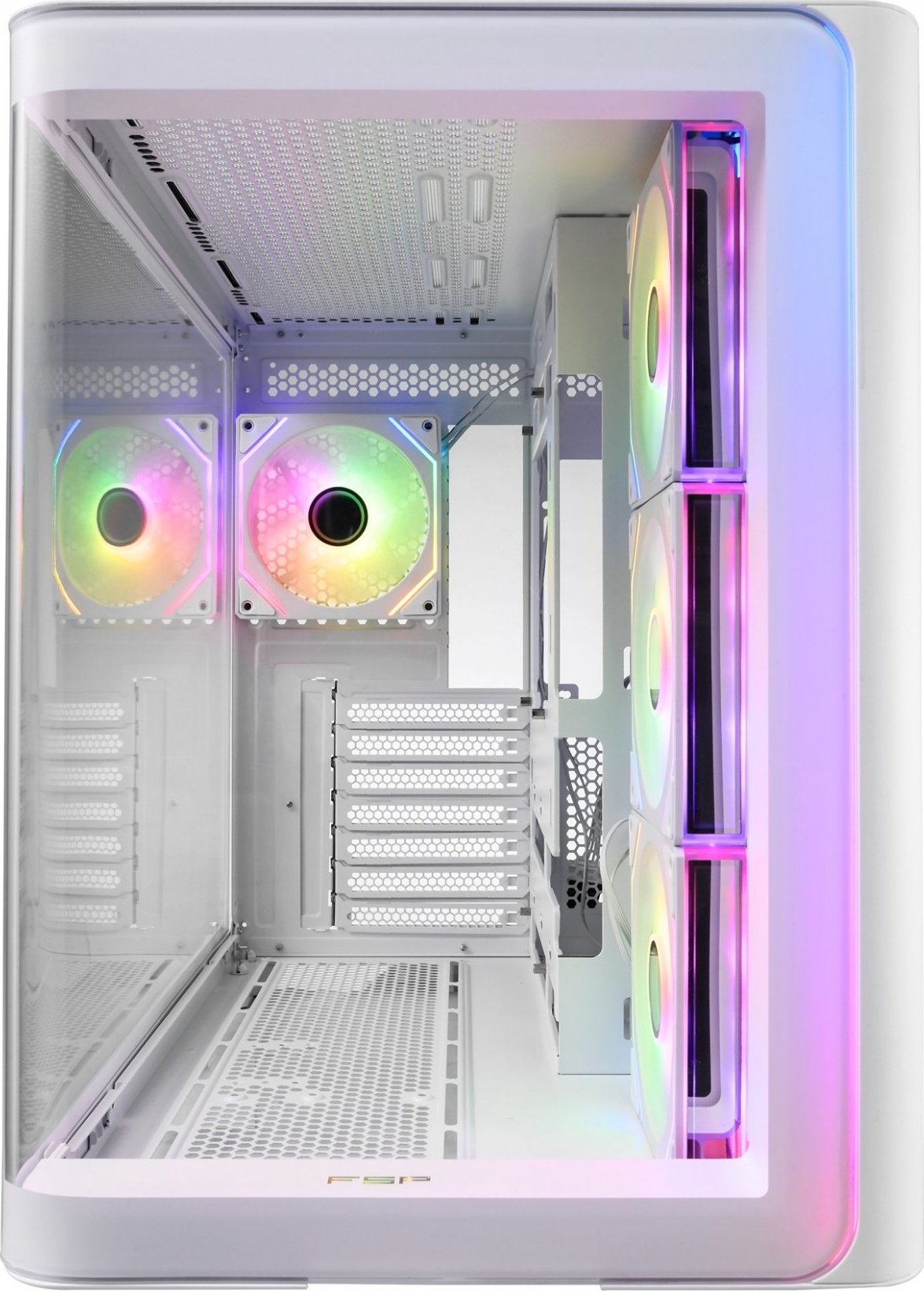FSP M580-WA/Midi Tower/Transpar./Bílá