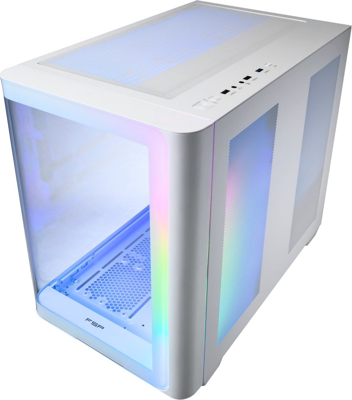 FSP M580-WA/Midi Tower/Transpar./Bílá