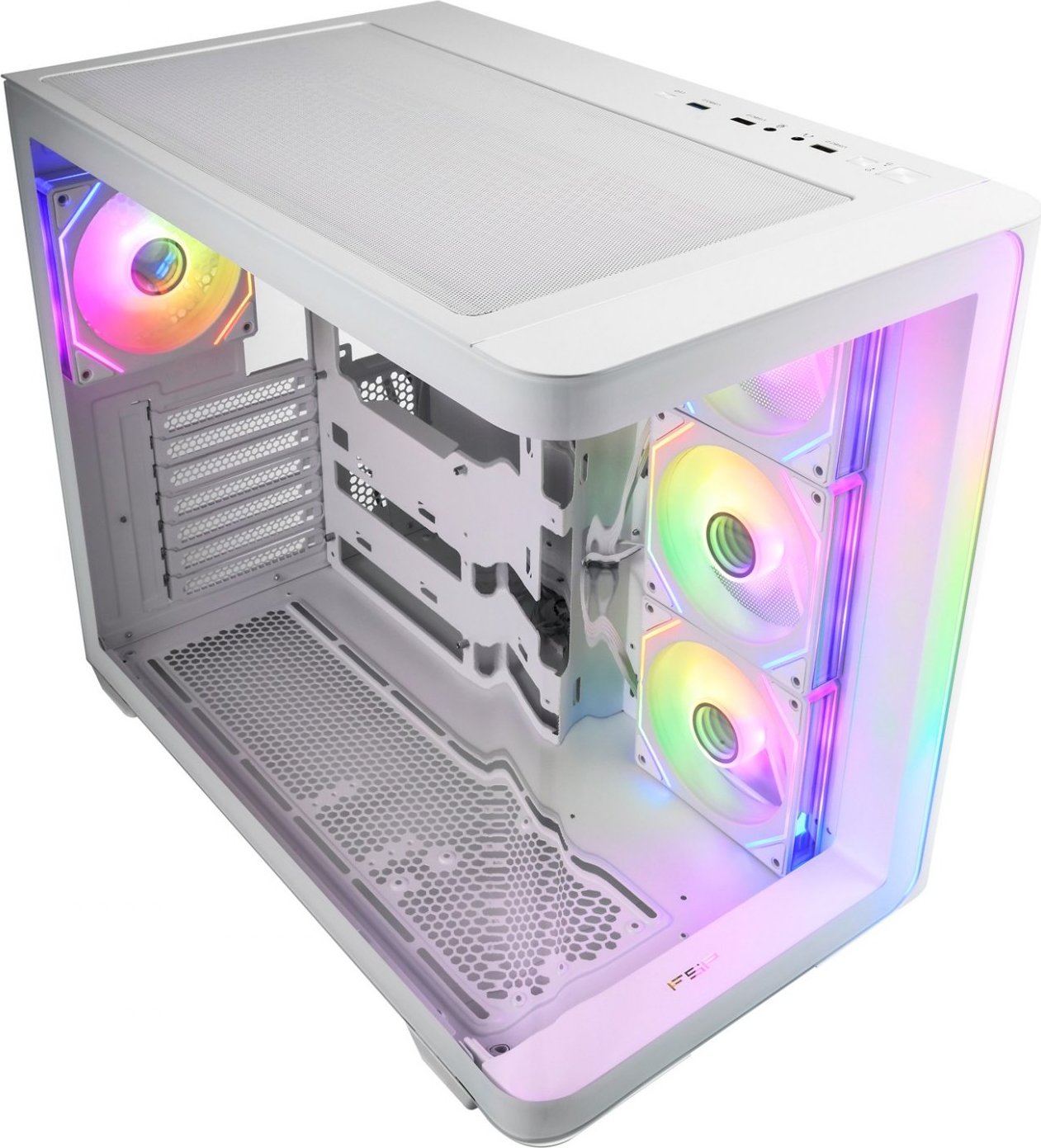 FSP M580-WA/Midi Tower/Transpar./Bílá