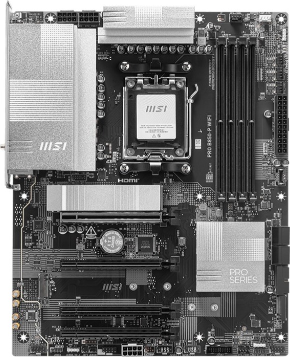 MSI MB Sc AM5 PRO B850-P WIFI, AMD B850, 4xDDR5, 1xHDMI, WiFi, ATX