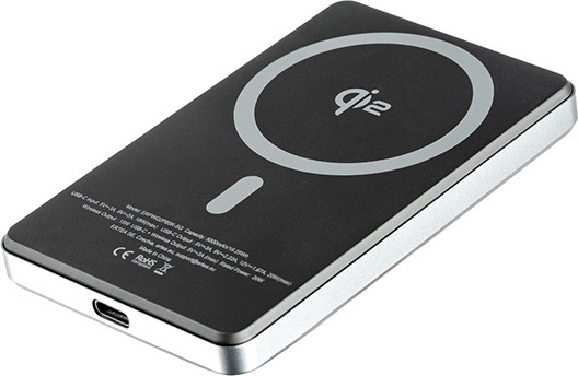 ER POWER Qi2 Dual PowerBank 5000mAh with USB-C - Space Gray