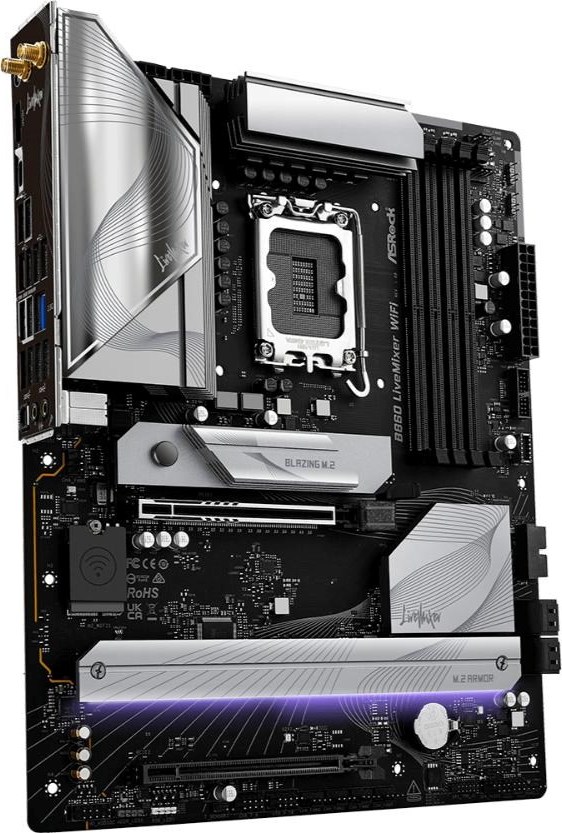 ASRock MB Sc LGA1851 B860 LiveMixer WiFi, Intel B860, 4xDDR5, 1xThunderbolt, 1xHDMI, WiFi, ATX