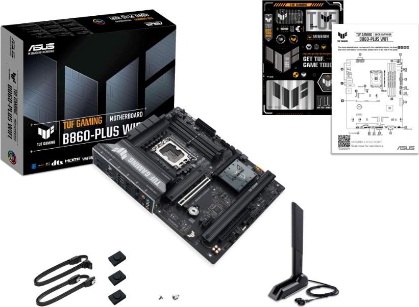 ASUS MB Sc LGA1851 TUF GAMING B860-PLUS WIFI, Intel B860, 4xDDR5, 1xUSB4, 1xDP, 1xHDMI, WiFi, ATX