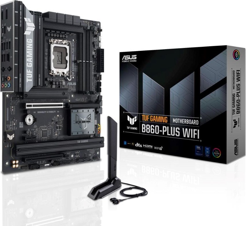 ASUS MB Sc LGA1851 TUF GAMING B860-PLUS WIFI, Intel B860, 4xDDR5, 1xUSB4, 1xDP, 1xHDMI, WiFi, ATX