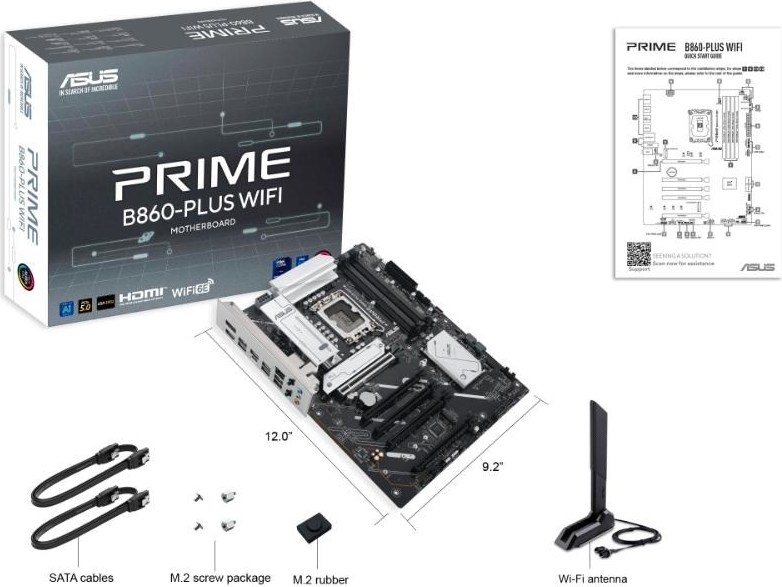 ASUS MB Sc LGA1851 PRIME B860-PLUS WIFI, Intel B860, 4xDDR5, 1xDP, 1xHDMI, WiFi, ATX
