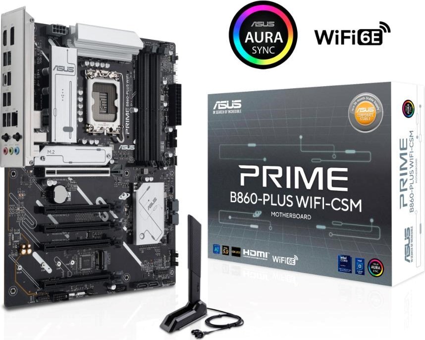 ASUS MB Sc LGA1851 PRIME B860-PLUS WIFI, Intel B860, 4xDDR5, 1xDP, 1xHDMI, WiFi, ATX