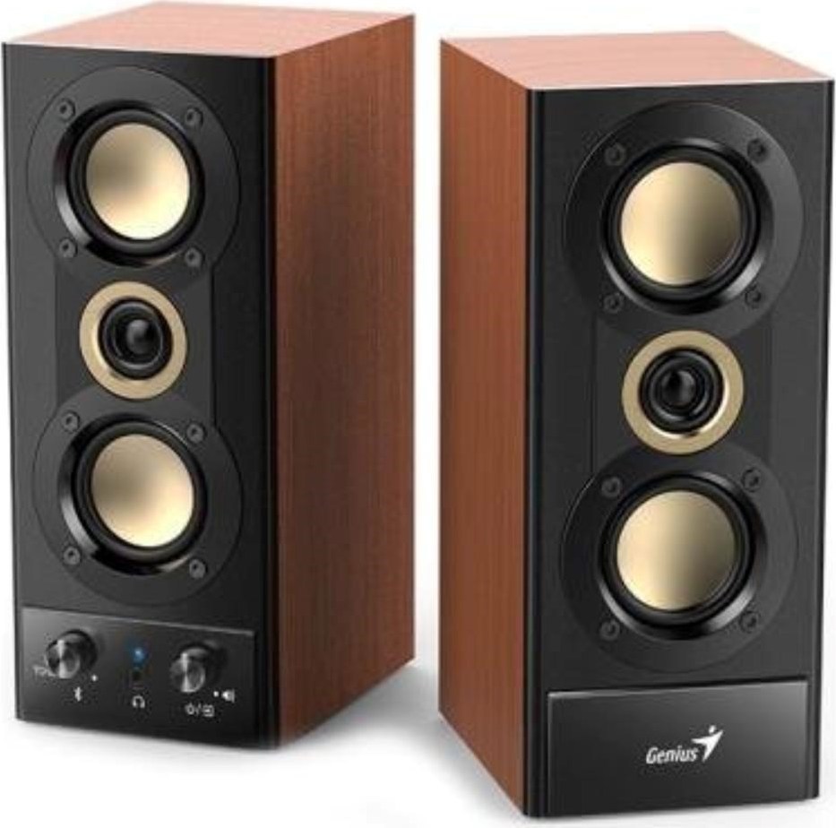 GENIUS reproduktory SP-HF800BT, 2.0, 20W, Bluetooth, 3.5mm Jack, dřevěné