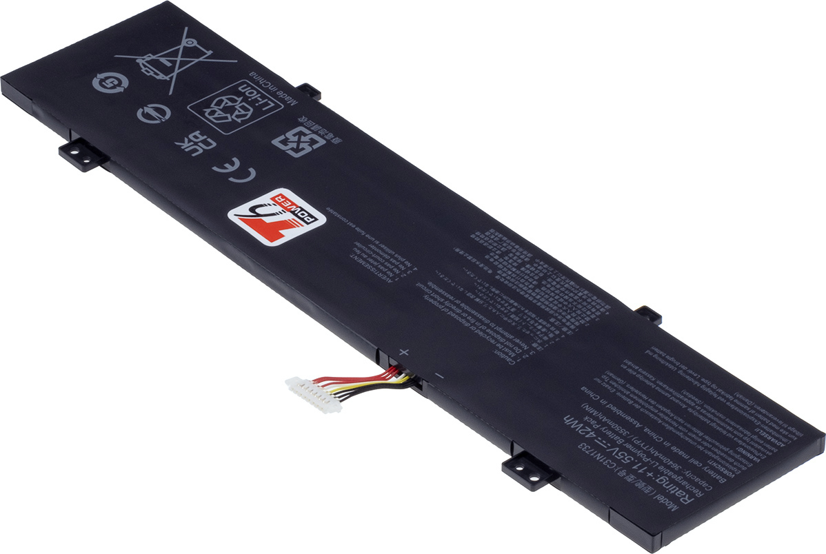 Baterie T6 Power pro Asus VivoBook Flip 14 TP412UA, TP412FA, 3640mAh, 42Wh, 3cell, Li-poly