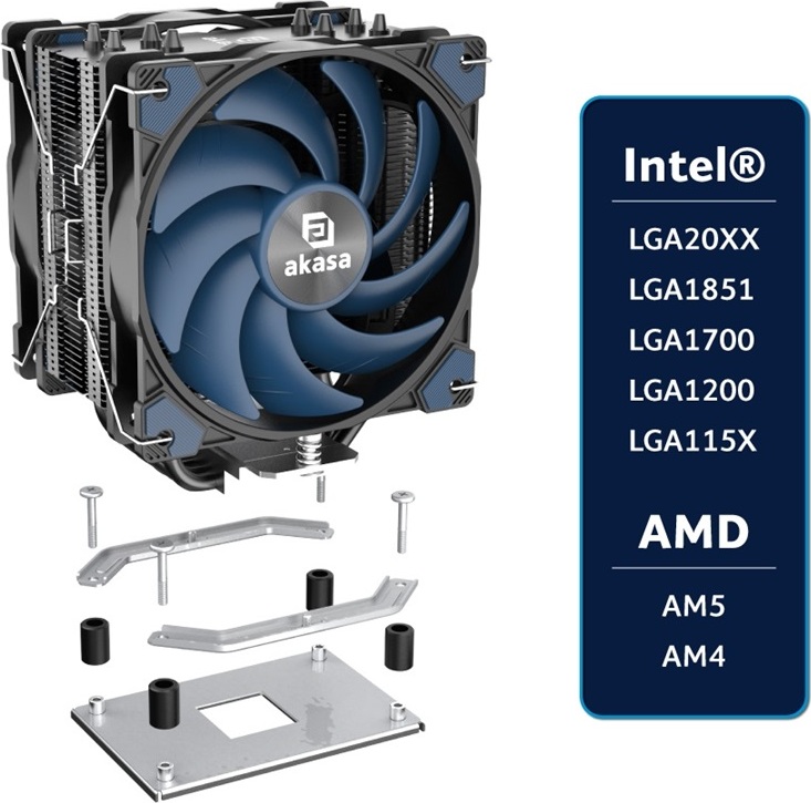 AKASA chladič CPU - Alucia Bundle