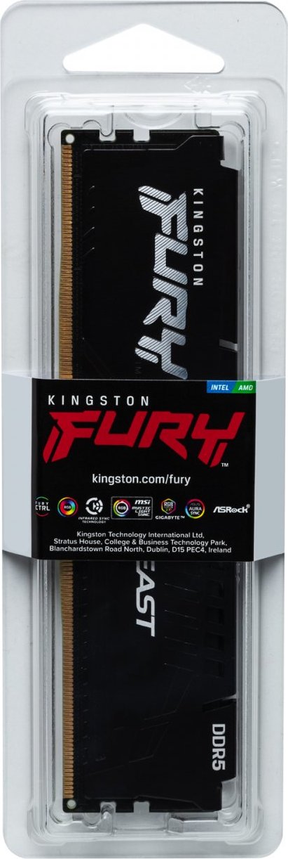 KINGSTON DIMM DDR5 32GB 6000MT/s CL30 ECC FURY Beast EXPO Černá