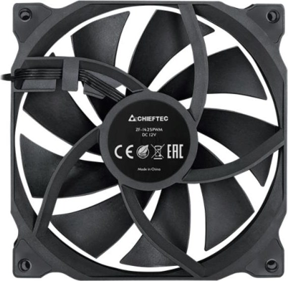 CHIEFTEC ventilátor ZF-1425PWM, 140mm, PWM, černá