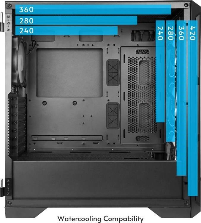 CHIEFTEC skříň APEX LUMO, E-ATX, 1x USB-C 3.2, 2x USB 3.0, 4x 140mm ARGB Fan, ARGB Hub, černá