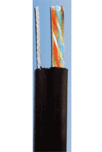 Planet UTP kabel PlanetElite s nosným lankem, Cat5E, drát, venkovní PE, černý, 305m