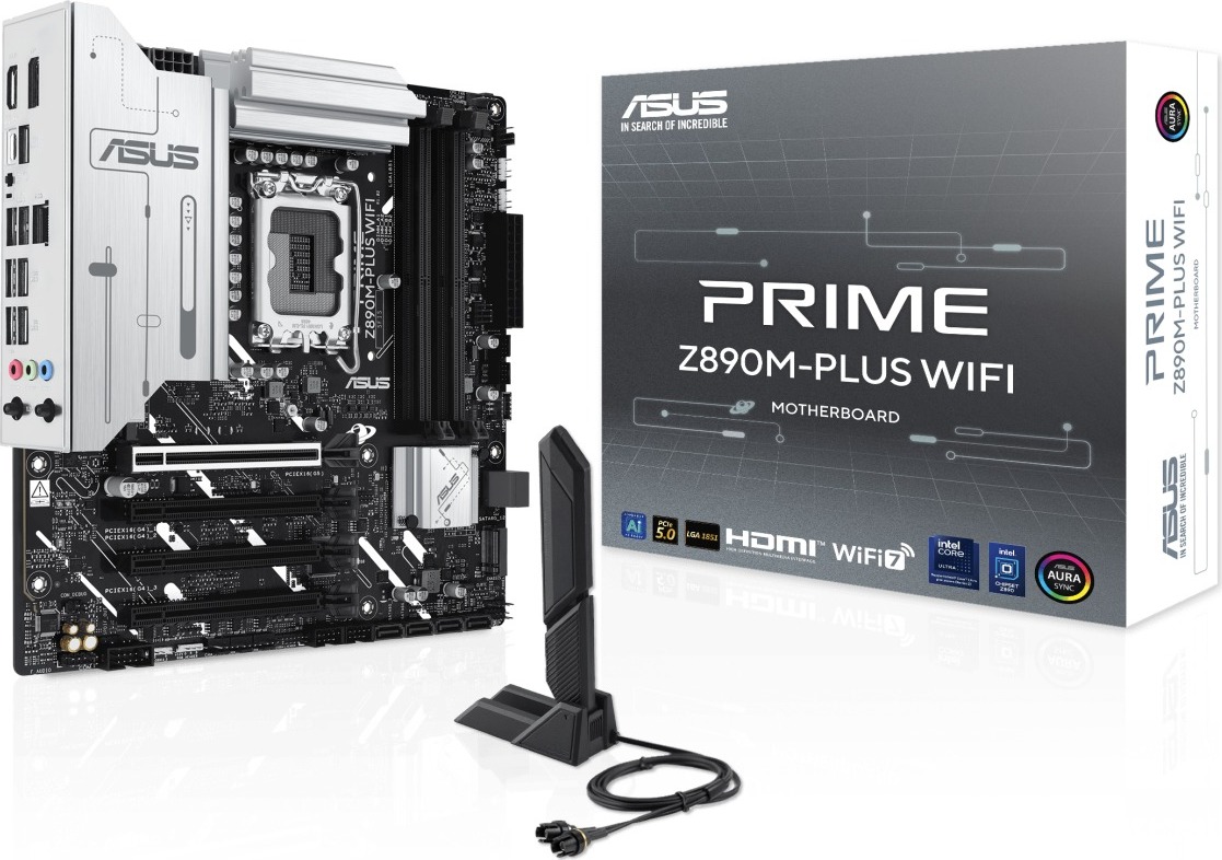 ASUS MB Sc LGA1851 PRIME Z890M-PLUS WIFI, Intel Z890, 4xDDR5, 1xDP, 1xHDMI, 1xUSB4, WI-FI, mATX