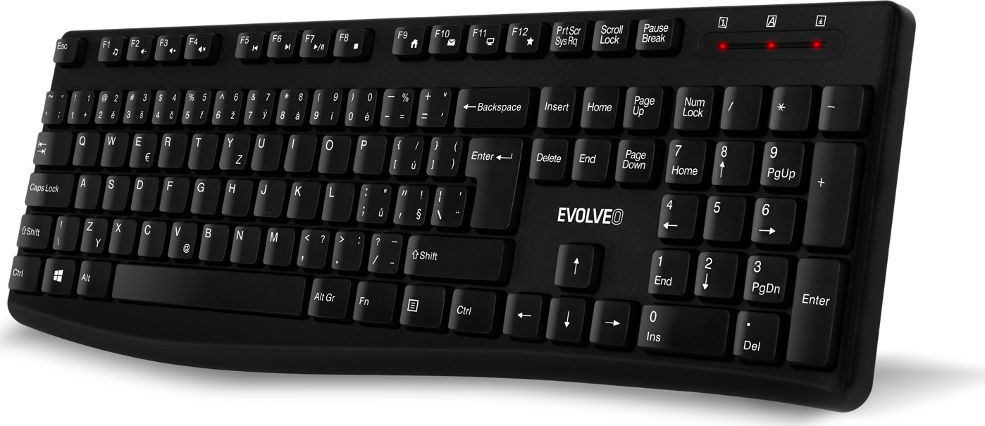 EVOLVEO K1050, tichý set bezdr. klávesnice a