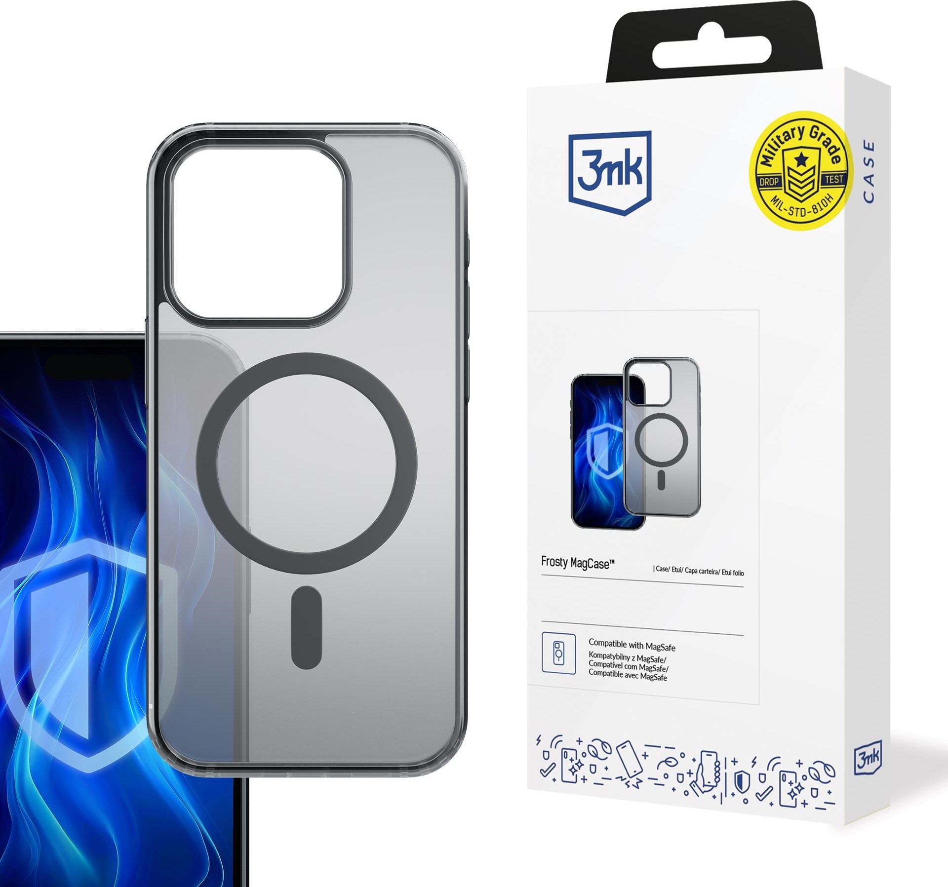 3mk ochranný kryt Frosty MagCase Black pro Apple iPhone 16 Pro Max