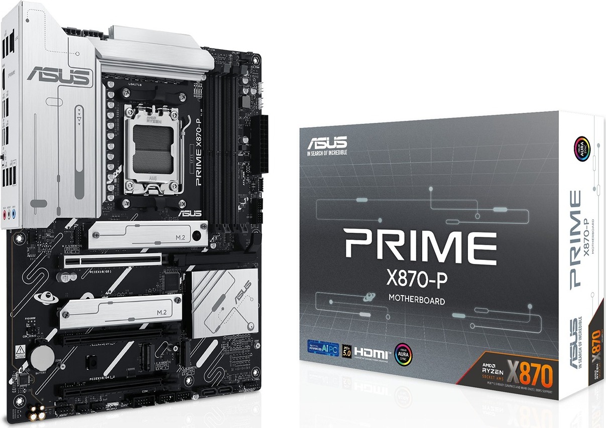 ASUS MB Sc AM5 PRIME X870-P, AMD X870, 4xDDR5, 1xHDMI, 2xUSB4