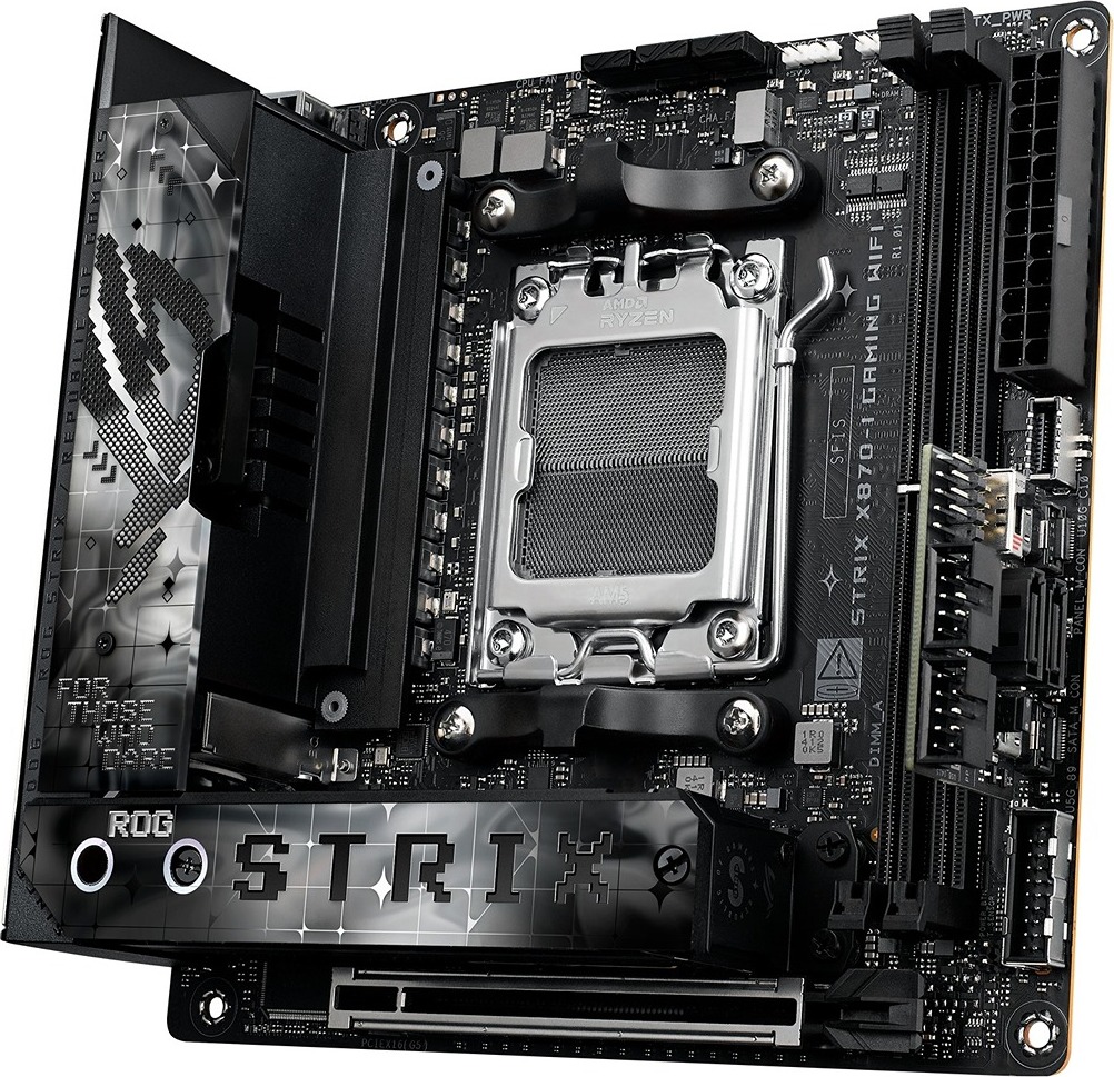 ASUS MB Sc AM5 ROG STRIX X870-I GAMING WIFI, AMD X870, 2xDDR5, 1xHDMI, 2xUSB4, WiFi, Mini-ITX