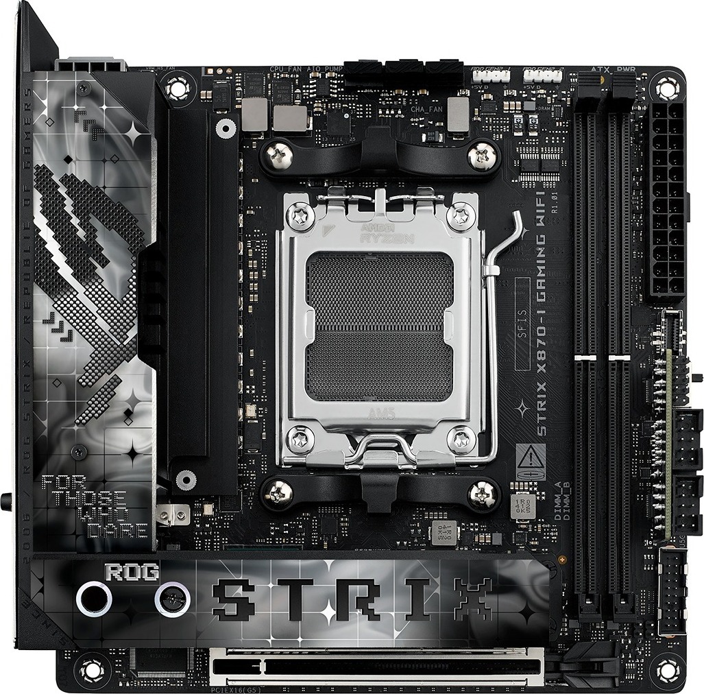 ASUS MB Sc AM5 ROG STRIX X870-I GAMING WIFI, AMD X870, 2xDDR5, 1xHDMI, 2xUSB4, WiFi, Mini-ITX