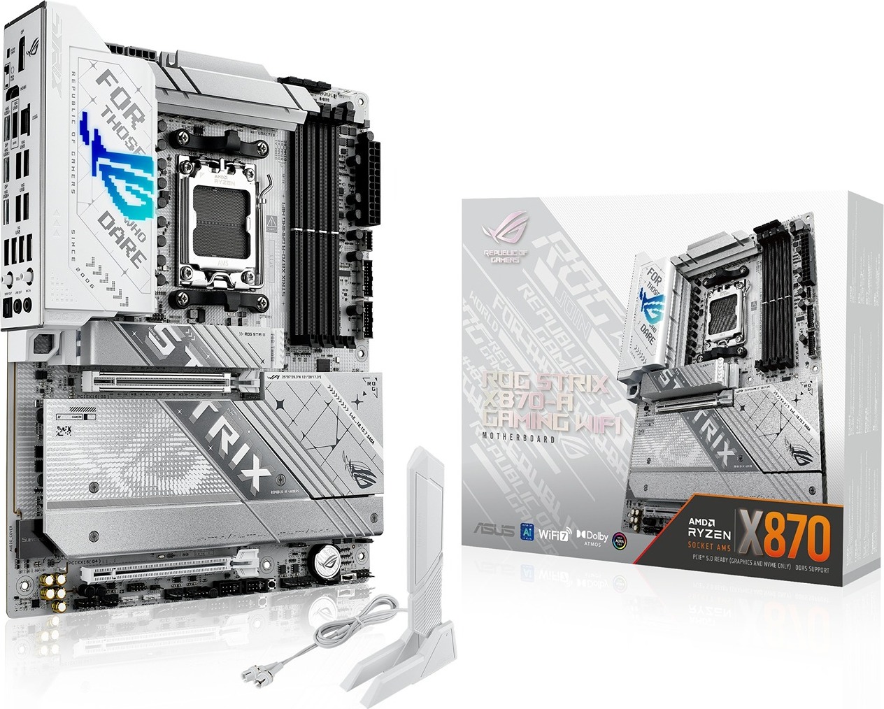 ASUS MB Sc AM5 ROG STRIX X870-A GAMING WIFI, AMD X870, 4xDDR5, 1xDP, 1xHDMI, 2xUSB4, WiFi