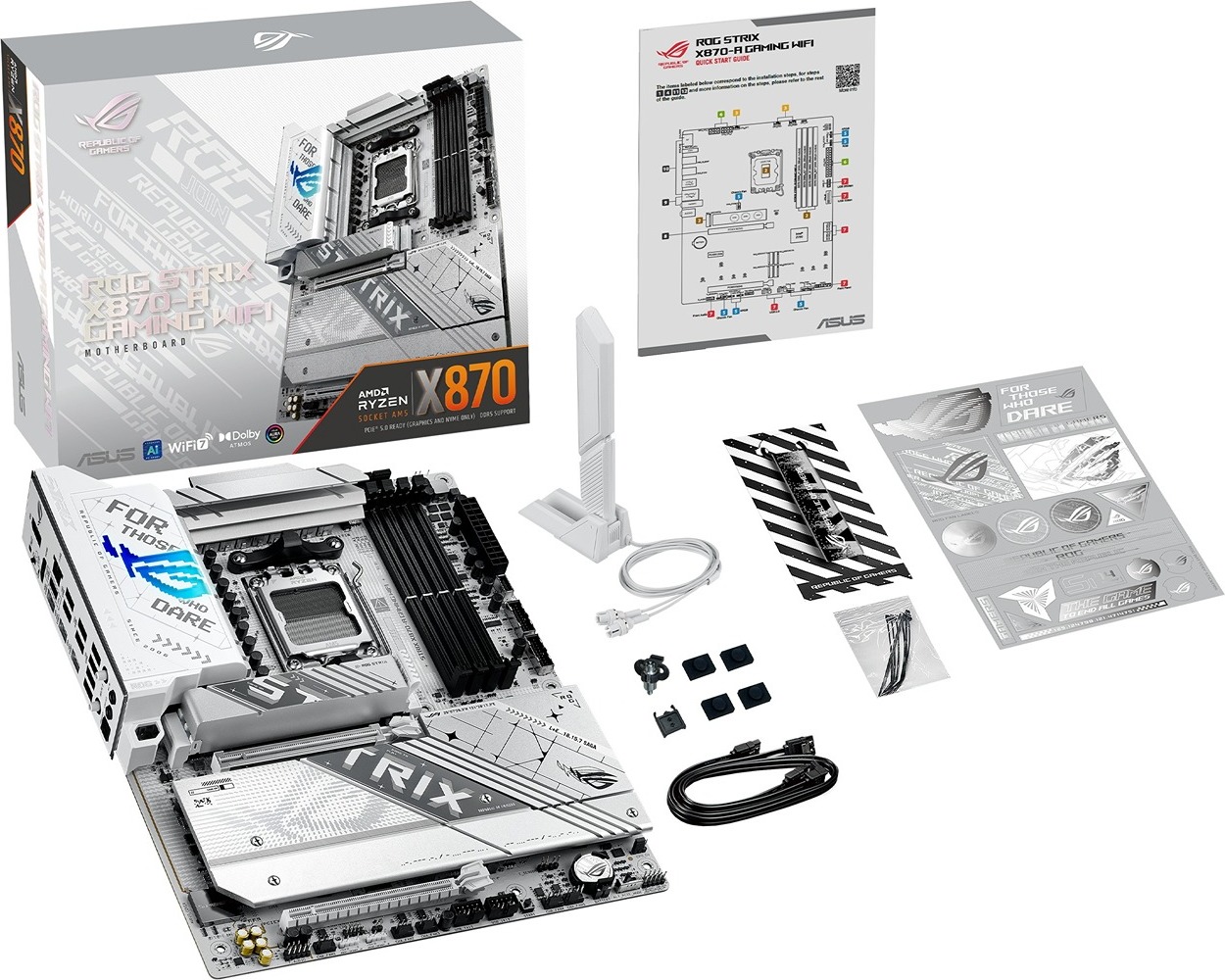 ASUS MB Sc AM5 ROG STRIX X870-A GAMING WIFI, AMD X870, 4xDDR5, 1xDP, 1xHDMI, 2xUSB4, WiFi
