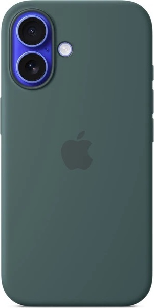 Apple iPhone 16 Silicone Case with MS - Lake Green