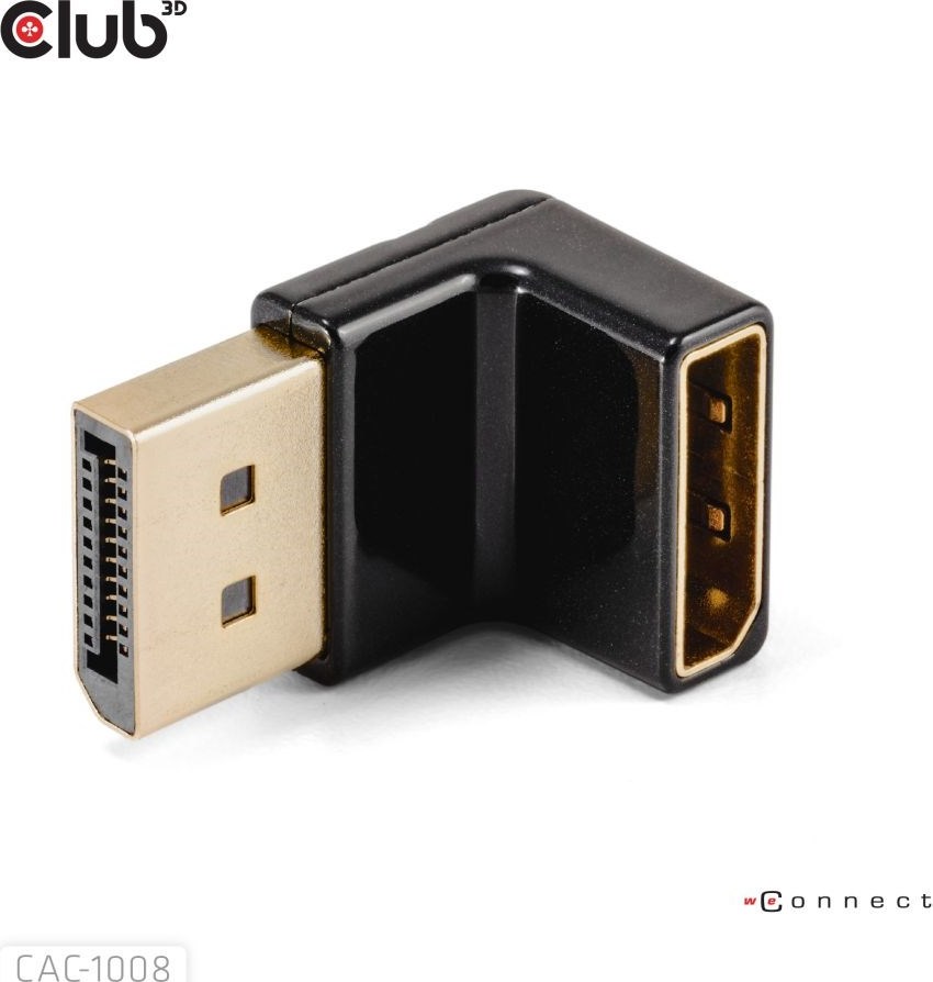 Club 3D Club3D Adaptér DisplayPort na DisplayPort 1.4, 4K120Hz, 8K30Hz, 90°