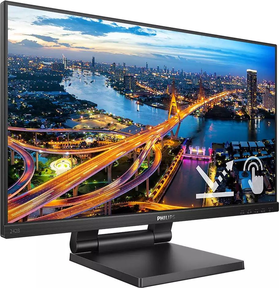 Philips MT 23,8" 242B1TC - 1920x1080,IPS,75Hz,Dotykový,D-Sub,HDMI,DP,USBhub,Repro