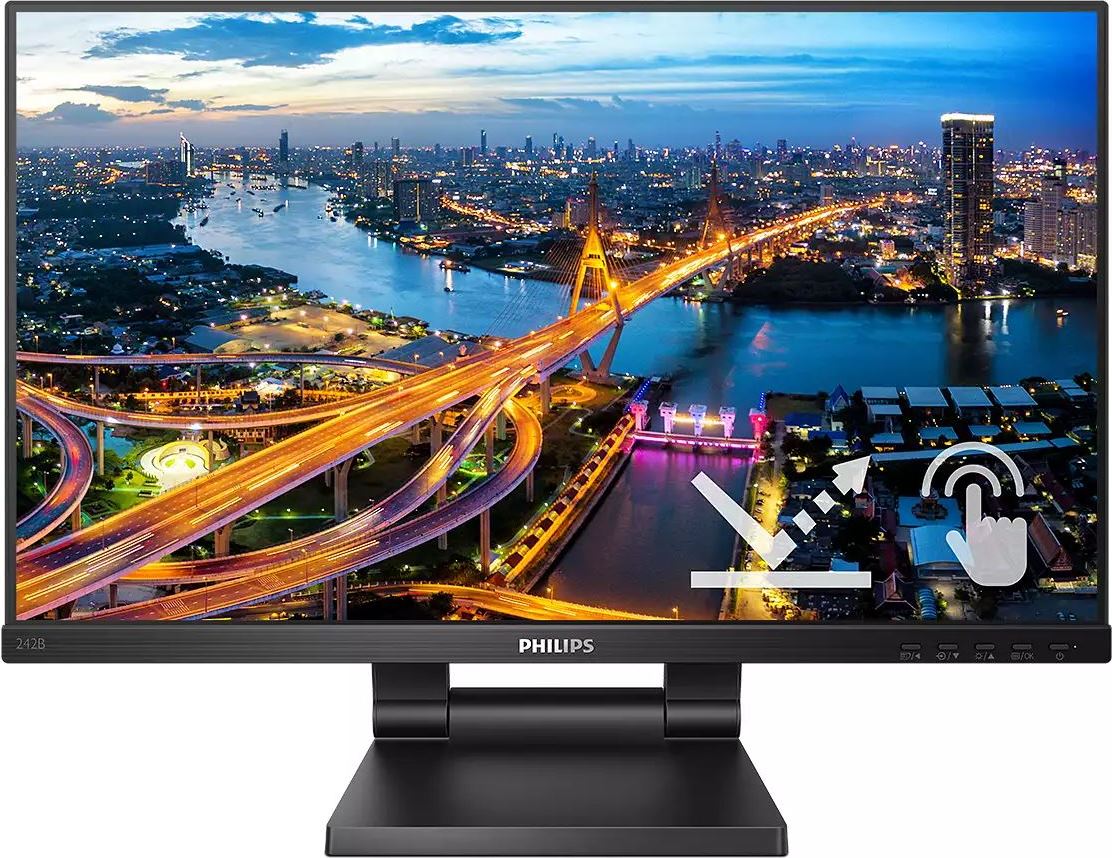 Philips MT 23,8" 242B1TC - 1920x1080,IPS,75Hz,Dotykový,D-Sub,HDMI,DP,USBhub,Repro