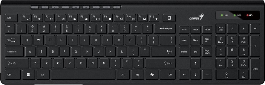 Genius SlimStar 7230/Bezdrátová USB/CZ-SK layout/Černá