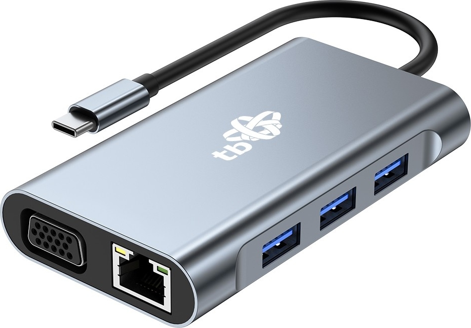 TB Touch USB C 8v1 - HDMI 2x, USB, VGA, RJ45, PD