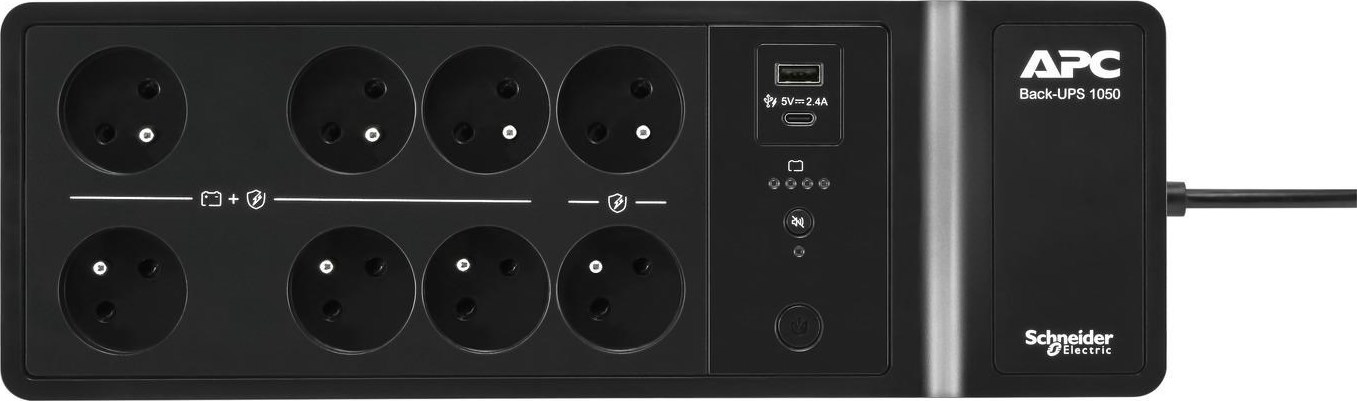 APC Back-UPS 1050VA, 230V, 1USB charging port (600W), French - CZ zásuvka
