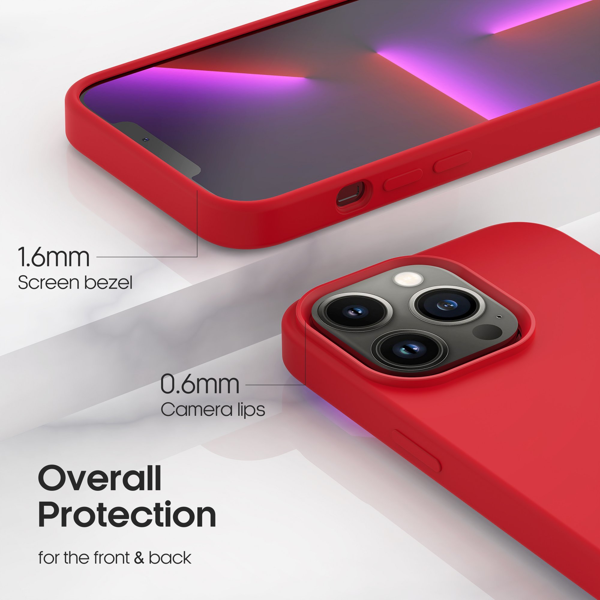 ER POWER Silikonový kryt CARNEVAL SNAP pro iPhone 12 mini s MagSafe - Červená