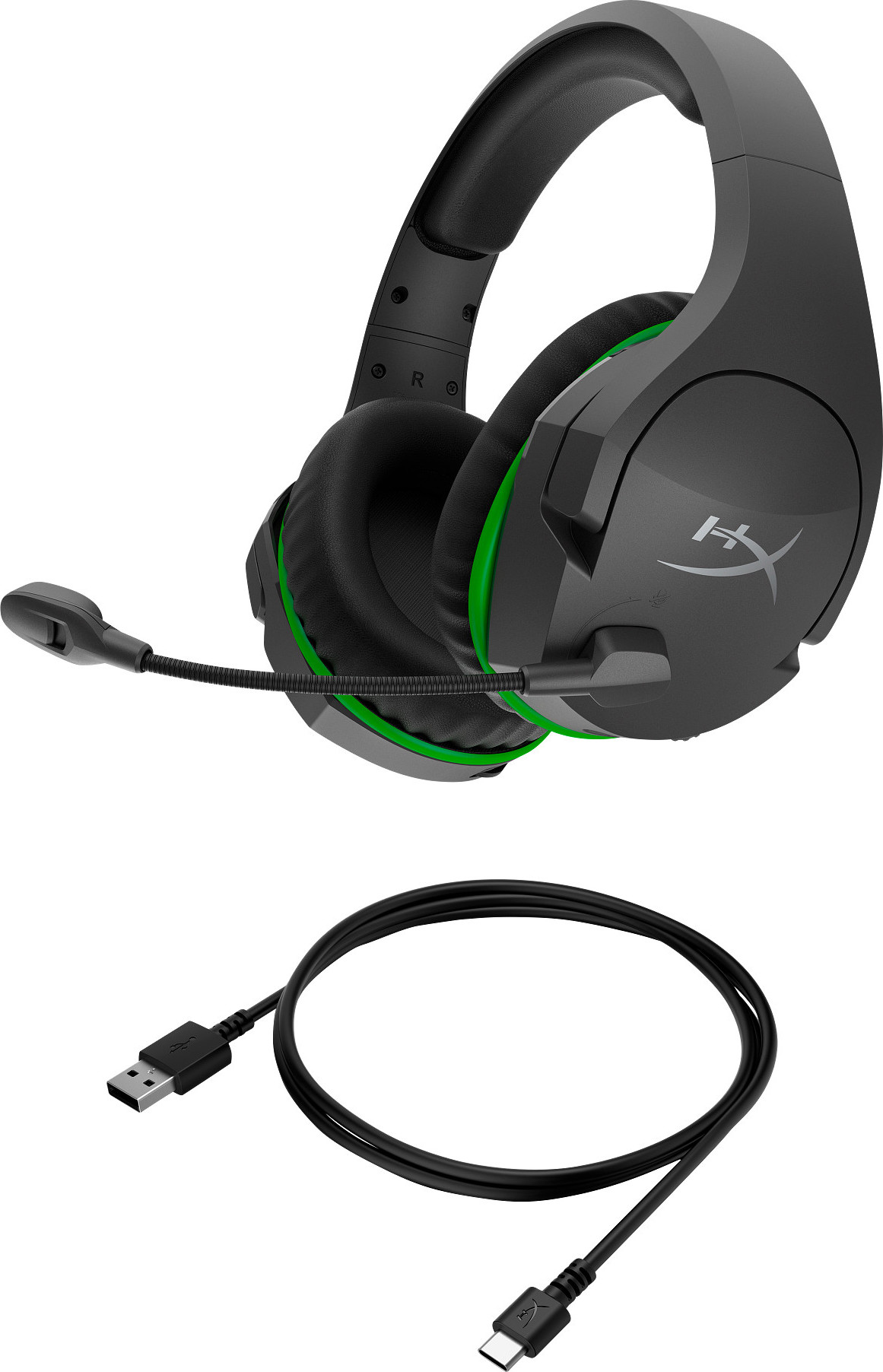 HP Inc. HyperX CloudX Stinger Core - Wireless Gaming Headset (Black-Green) - Xbox (HHSS1C-DG-GY/G) - Sluchátka pro herní konsole