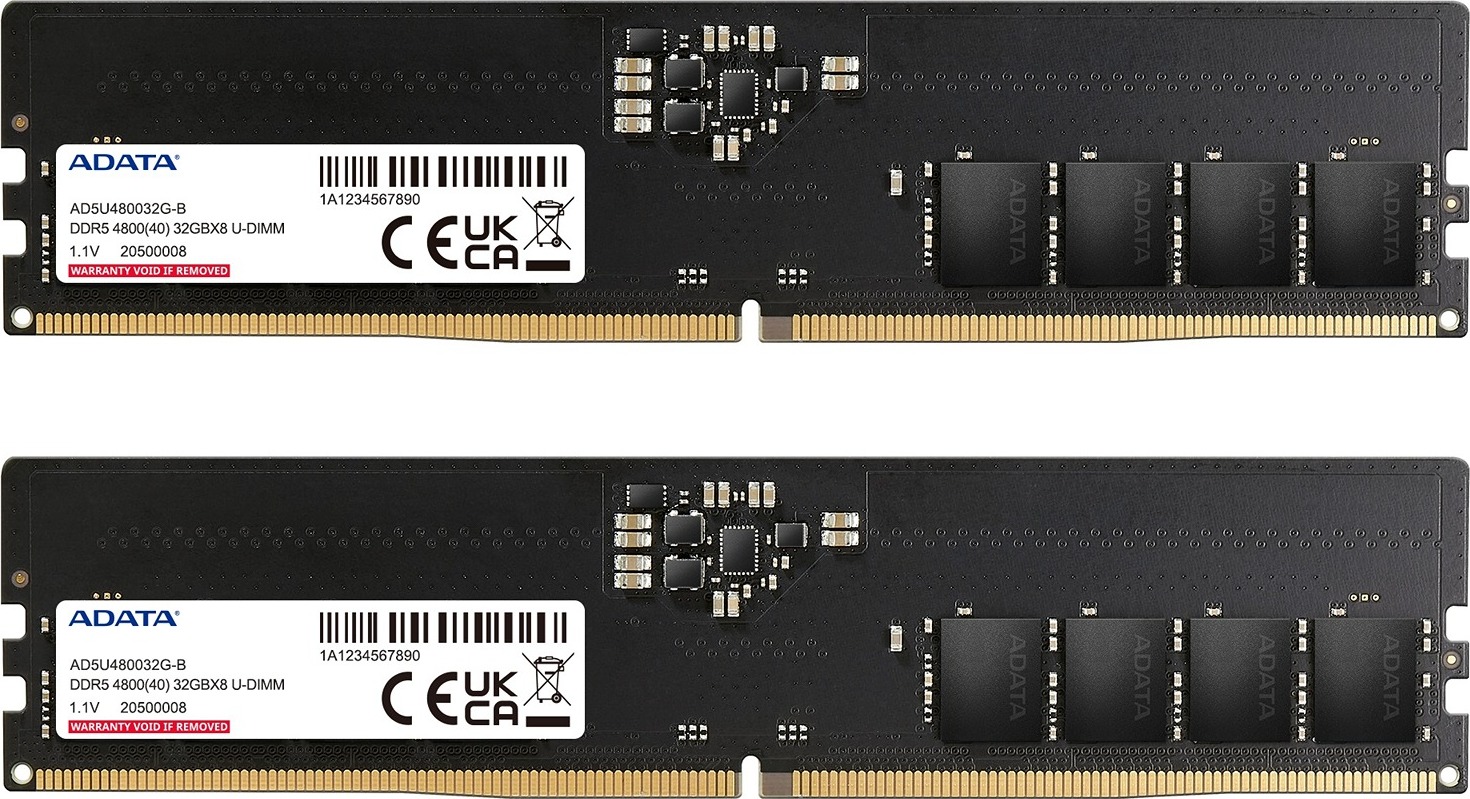 A-Data ADATA DIMM DDR5 32GB (Kit of 2) 4800MHz CL40 Dual Tray