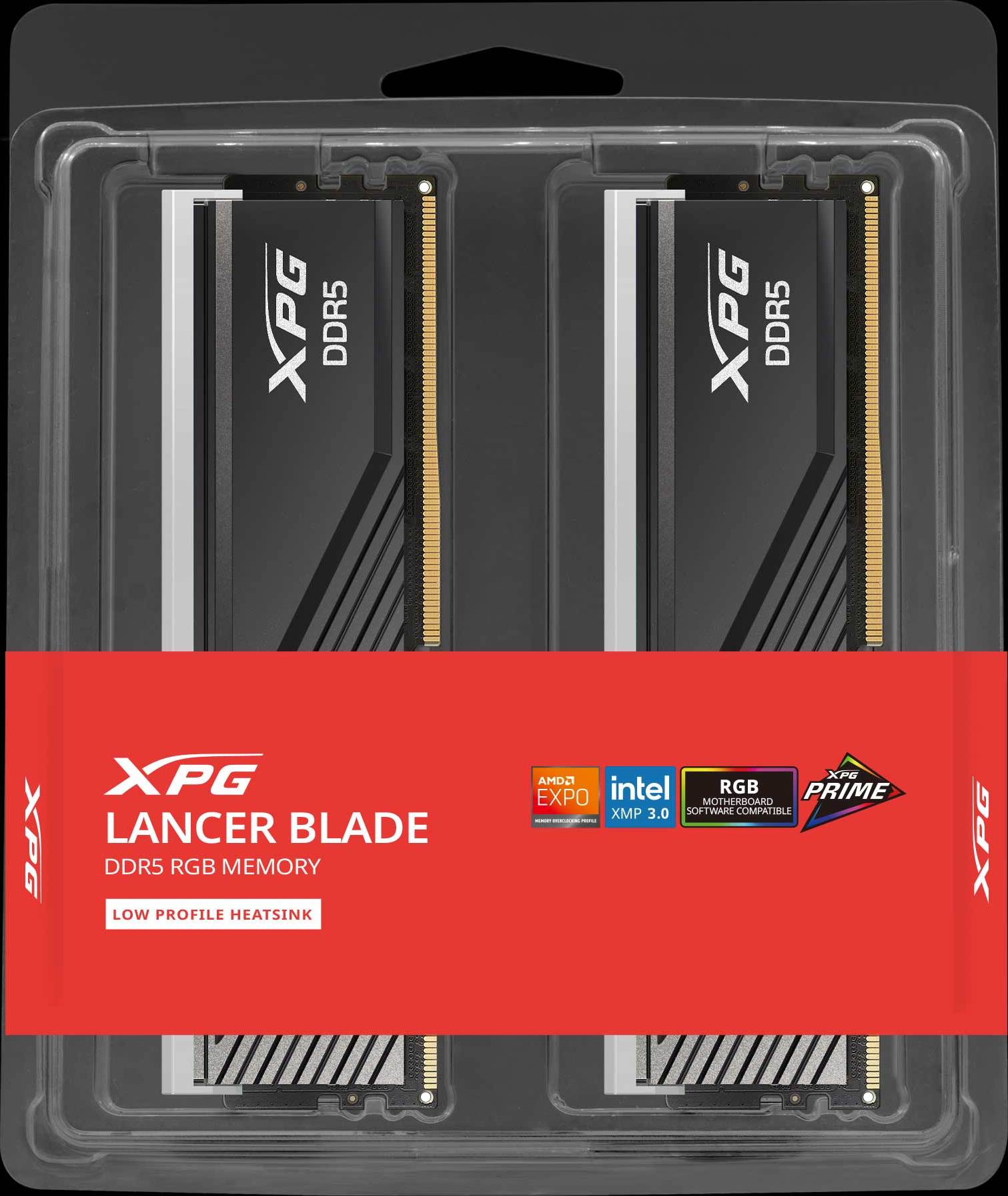 A-Data ADATA XPG DIMM DDR5 32GB (Kit of 2) 6000MT/s CL30 Lancer Blade RGB, Černá