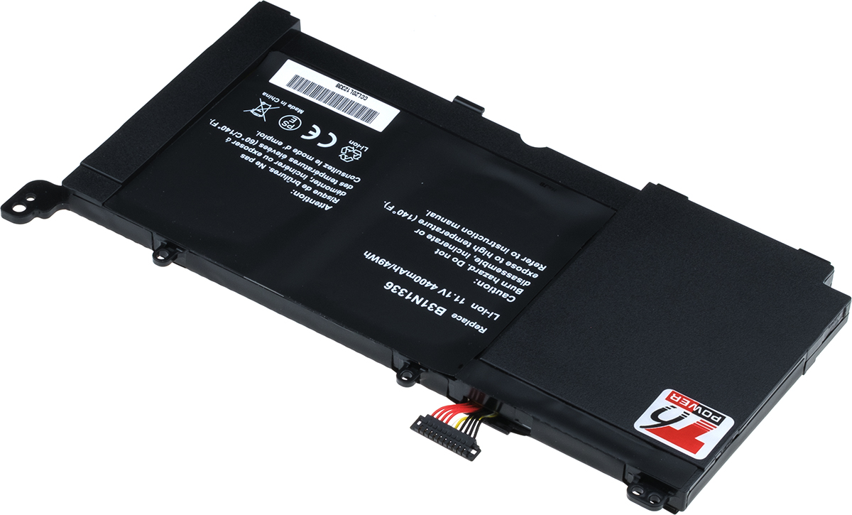 Baterie T6 Power pro Asus VivoBook S551L, R551L, K551L, V551L serie, 4400mAh, 49Wh, 3cell, Li-pol