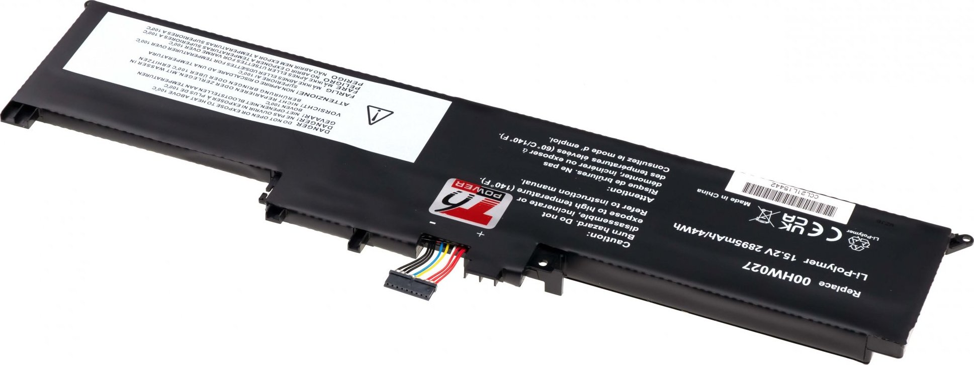 Baterie T6 Power pro Lenovo ThinkPad Yoga 260, 370 serie, 2895mAh, 44Wh, 4cell, Li-Pol
