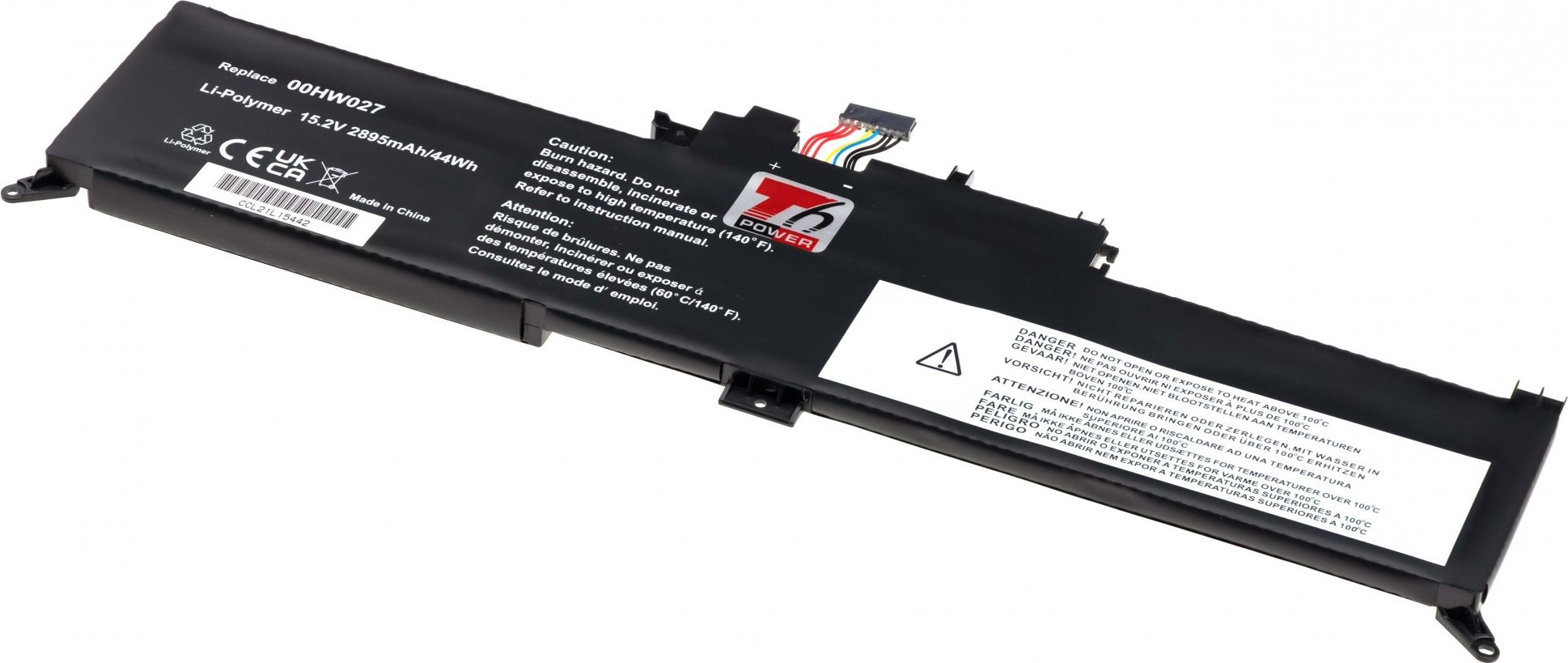 Baterie T6 Power pro Lenovo ThinkPad Yoga 260, 370 serie, 2895mAh, 44Wh, 4cell, Li-Pol