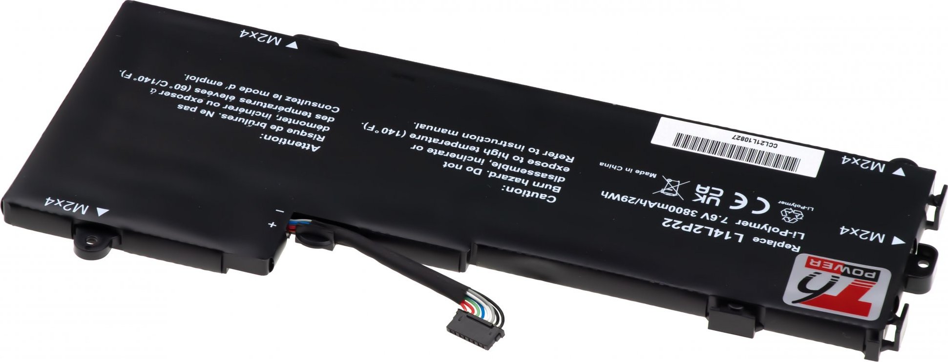 Baterie T6 Power pro Lenovo E31-70, E31-80, IdeaPad 510S-13IKB serie, 3800mAh, 29Wh, 2cell, Li-pol