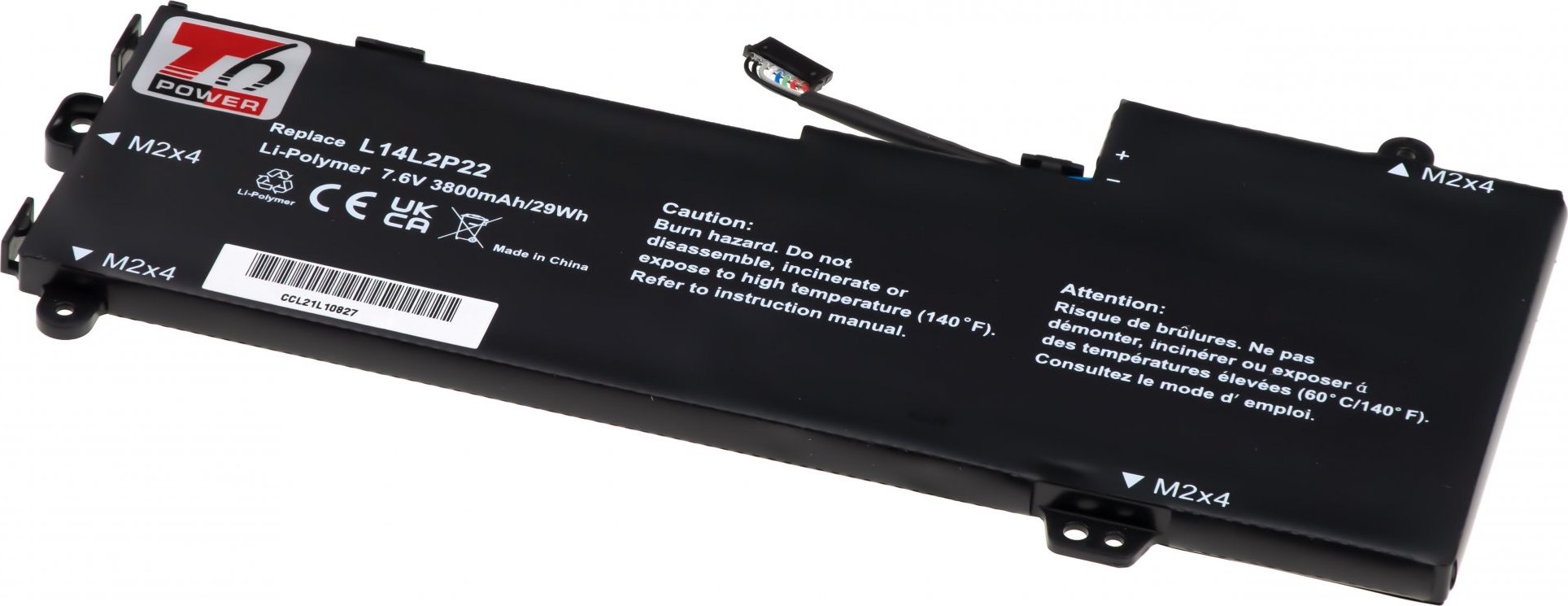 Baterie T6 Power pro Lenovo E31-70, E31-80, IdeaPad 510S-13IKB serie, 3800mAh, 29Wh, 2cell, Li-pol