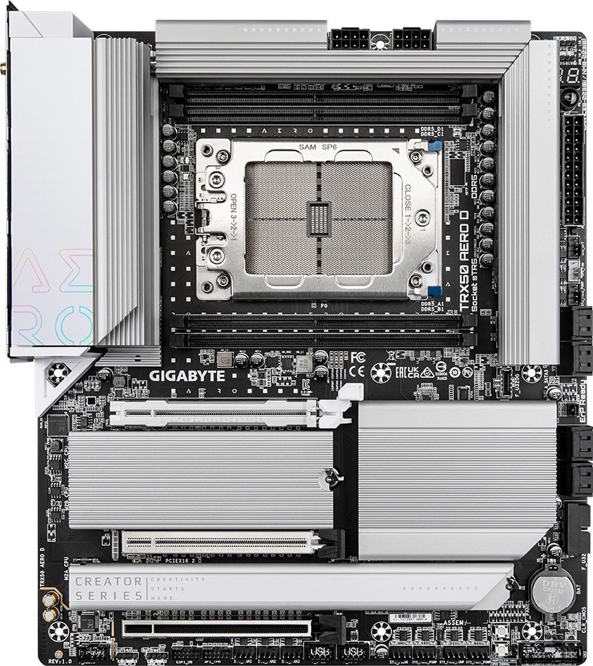 GIGABYTE MB Sc sTR5 TRX50 AERO D, AMD TRX50, 4xDDR5, WI-FI, E-ATX
