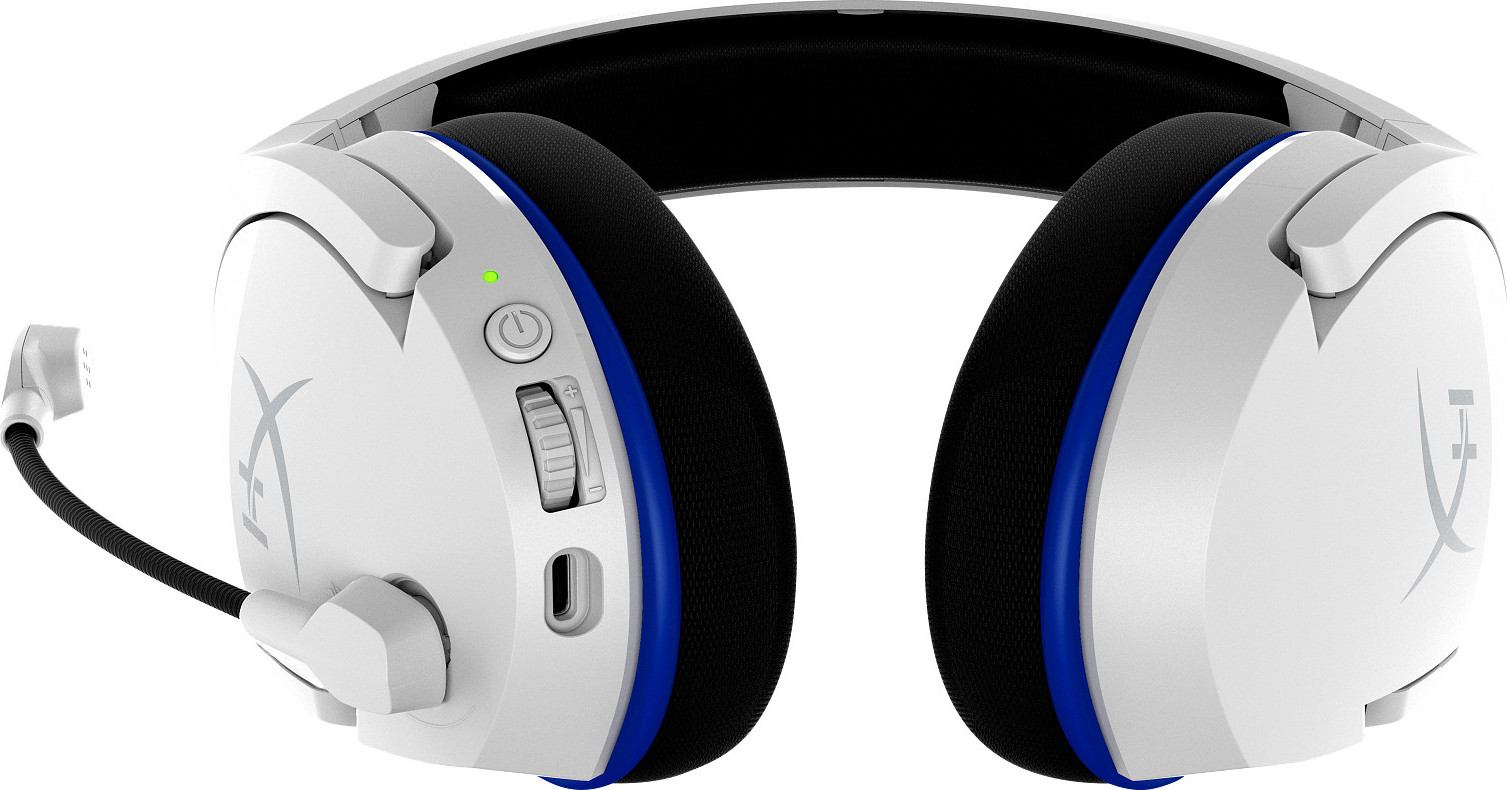 HP Inc. HyperX Cloud Stinger Core - Wireless Gaming Headset (White-Blue) - PS5-PS4 (HHSS1C-KB-WT/G)- Sluchátka pro herní konsole
