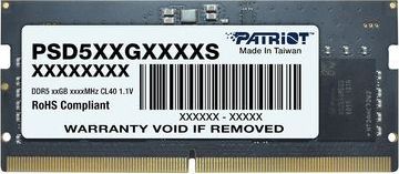 Patriot Signature Line/SO-DIMM DDR5/32GB/4800MHz/CL40/1x32GB