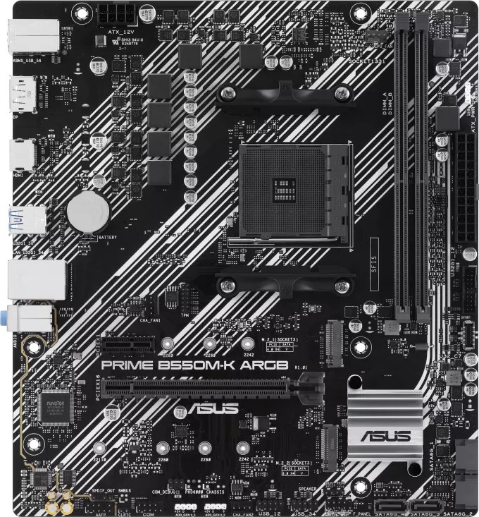 ASUS MB Sc AM4 PRIME B550M-K ARGB, AMD B550, 2xDDR4, 1xHDMI, 1xDP, mATX