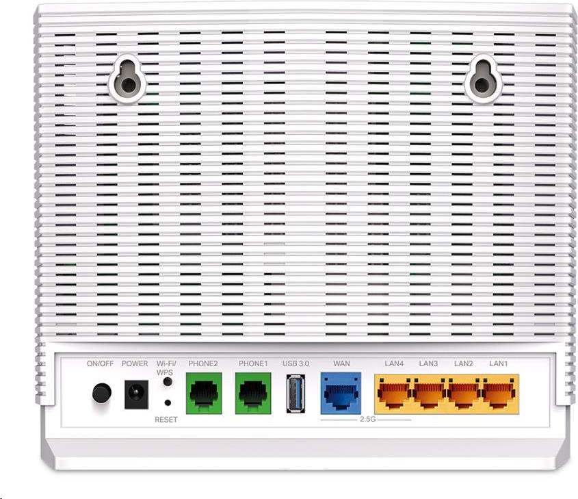 TP-Link EX820v EasyMesh VoIP WiFi6 router (AX6000,2,4GHz/5GHz,1x2,5GbELAN,3xGbELAN,1x2,5GbEWAN,2xRJ11(FXS),1xUSB3.0)