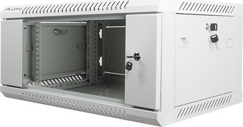 LANBERG Nástěnný rack 19'' 4U 600X450mm šedý flat pack